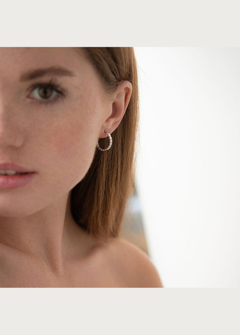 Сережки - пусети Грані в сріблі 122924 Oniks (264022440)