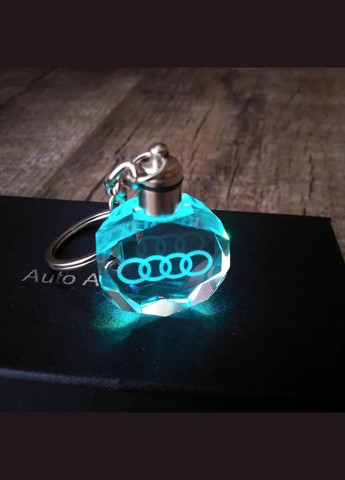 Брелок автомобільний на ключі АУДІ авто брелок з логотипом Audi з підсвіткою (232324) GF (333707625)