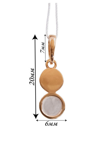 Золотий підвіс із перламутром 189115-2п Tango (365814899)