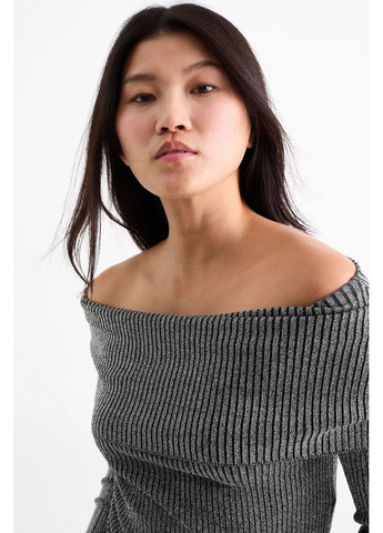 Серый демисезонный джемпер в рубчик C&A