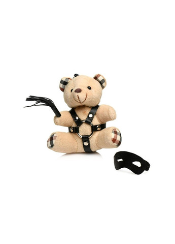 Брелок плюшевый медвежонок БДСМ с плеткой, 9 см х 9 см Master Series (289784627)