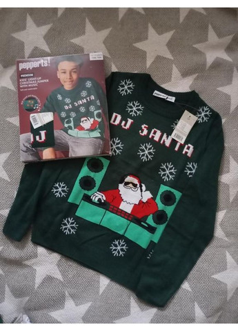 Зелений різдвяний новорічний светр джемпер для хлопчика підлітка джемпер Pepperts