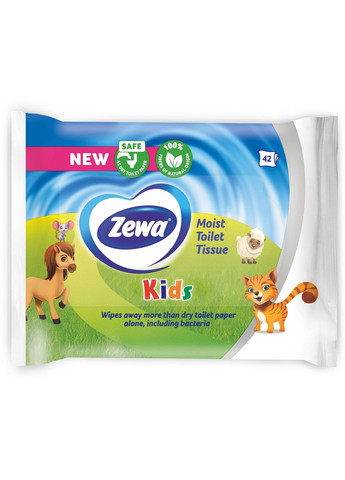 Влажная туалетная бумага Kids, 42 шт. Zewa 6787 (328200386)