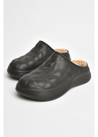 Черные кэжуал сабо мужские на меху черного цвета Let's Shop