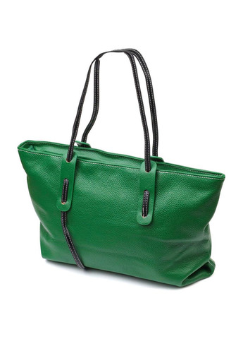 Сумка містка для жінок з натуральної шкіри 22119 Зелена Vintage (298920886)