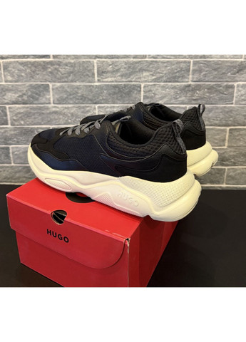 Черные демисезонные кроссовки мужские Hugo Boss Leon runn mxmt