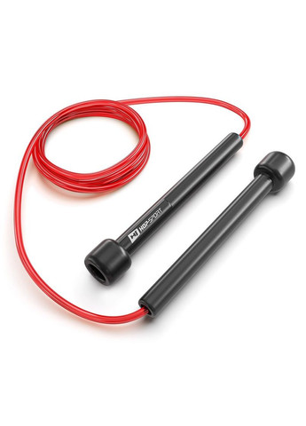 Скакалка Crossfit NEW з пластиковыми ручками HS-P025JR красная Hop-Sport (361952223)