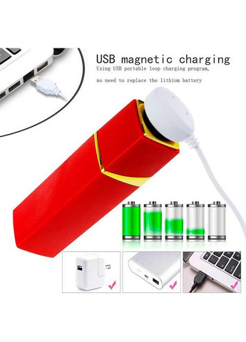 Вибратор для клитора "Помада" 10 режимов USB черный No Brand (370611906)