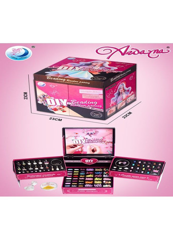 Набор для создания детских украшений в стиле Пандора с раскладной шкатулкой No Brand B4347 (371925486)