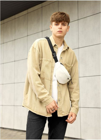 Мужская сумка на пояс бананка Marina MSG белая (R-85151008m-VS) Sambag (302450061)