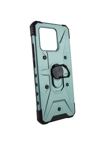 Ударостійкий чохол Pathfinder з кільцем для Xiaomi Redmi 10C / Poco C40 Бірюзовий Epik (372499921)
