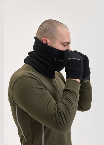 Бафф милитари зимний / флисовый мужской шарф трансформер / балаклава 9677 Черный 73410 Columbia (306518901)