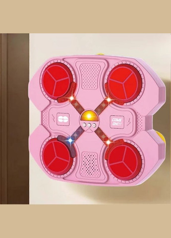 Настенный боксерский тренажер с подсветкой и музыкой, интерактивная мишень, розовая No Brand (315373105)