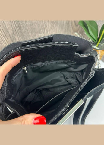 Жіноча замшева сумка чорна через плече, невелика жіноча сумочка натуральна замша No Brand (334731089)