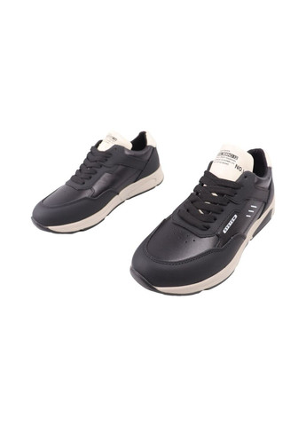 Черные кроссовки мужские черные натуральная кожа Konors 904-25DK