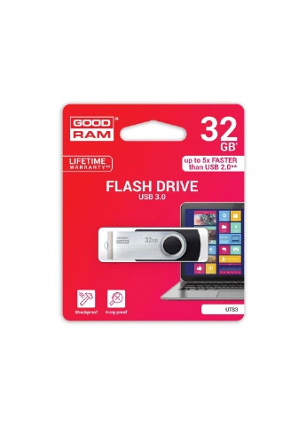 Флеш пам'ять usb Goodram 32GB UTS3 Twister Black USB 3.0 (270096121)
