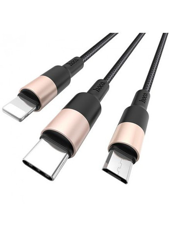 Кабель Xpress X26 3in1 Lightning + MicroUSB + Type-C 1м Hoco (368698131)