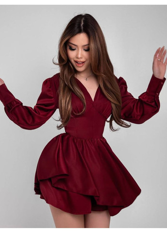 Комбинезон N.Family однотонный бордовый кэжуал