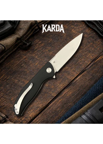 Ніж складний Karda D046 Black No Brand (376892457)