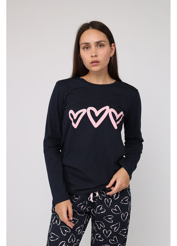 Темно-синяя пижама с штанами женская цвет темно-синий cb-00285831 Yuki