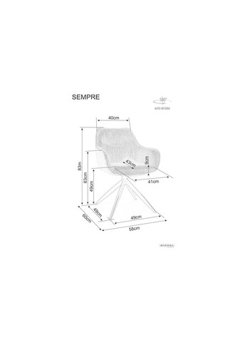 Стілець SEMPRE BREGO / BUFFALO Чорний каркас / Оливковий 77 / Оливковий 10 SEMPREBRCOL Signal (372178634)