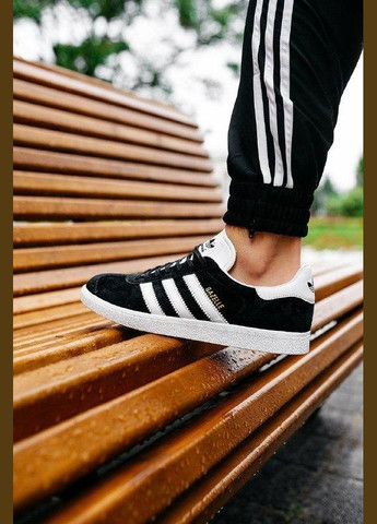 Чорні кросівки gazelle core black cloud white gold - bb5476 No Brand