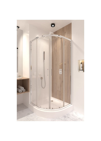 Душевая кабина Taurus 90х90 см, стекло Clear 6 мм покрытие CalcLess, без поддона Qtap CRM1099AC6 (341326567)