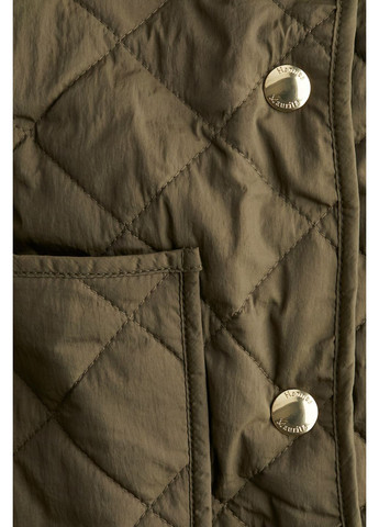 Оливковая (хаки) демисезонная стеганая куртка H&M