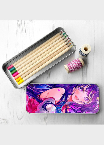 Органайзер для канцелярського приладдя металевий, кейс для дрібниць Аніме Дитина улюбленця #017 7*18 см Silver No Brand (309156742)