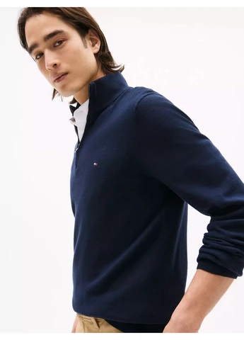 Кофта Classic Quarter-Zip Sweater Blue 78J9329-410-FAP Tommy Hilfiger (398083158)