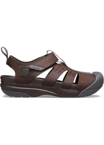 Коричневые мужские сандалии yukon fisherman 36-37 m4 22 см коричневые (209875) Crocs