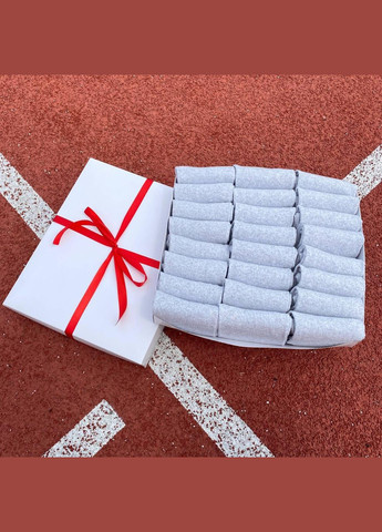 Сірі набір жіночих коротких шкарпеток на 24 пари 36-40 р в коробці із стрічкою літо Vakko (307714985)