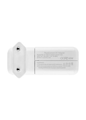 Блок живлення для ноутбука Apple MagSafe2 16.5 V 3.65 A 60 W + в комплекті вилка носик Foxconn (280928771)
