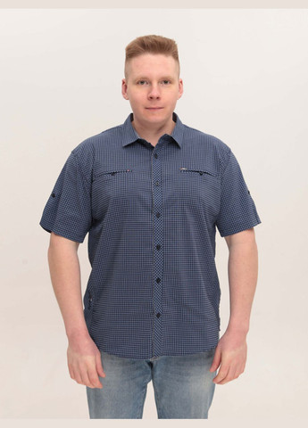 Темно-синяя повседневный рубашка в клетку Bagarda