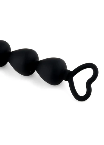 Анальний ланцюжок - Anal Beads Heart Black Boss Series (390204325)