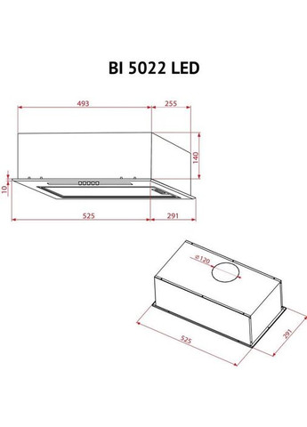 Витяжка BI 5022 I LED PERFELLI (306744278)