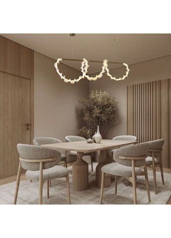 Люстра підвісна бронзова довга з гнучкого каната в стилі арт деко (81-3177 (1500) AB) No Brand (370072442)