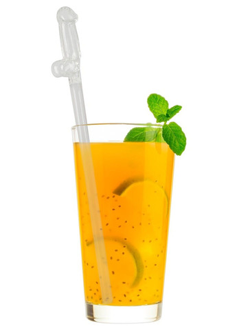 Трубочки стеклянные ПРОЗРАЧНЫЙ ПЕНИС 4 шт No Brand (283328532)