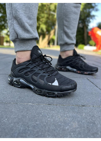 Сірі Осінні кросівки чоловічі nike air max tn terrascape plus black white grey найк аір макс тн плюс No Brand