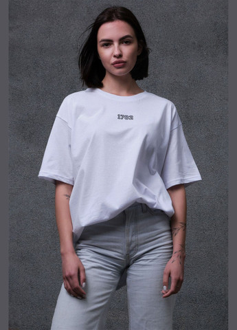 Женская Оверсайз Футболка С Принтом Suki White Without - (327223081)