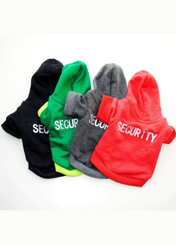 Тонкое худи для котов и кошек Pet Style "Security" Черная XL No Brand - (323236057)