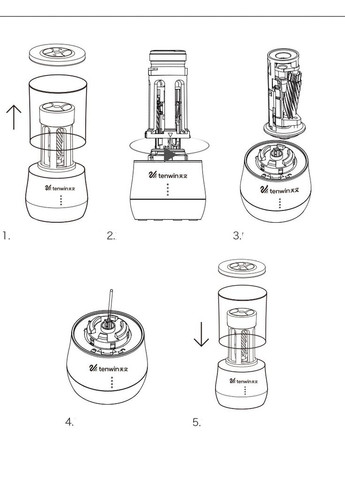 Запасной нож (винтовое лезвие) для электрической точилки для карандашей 8018 Tenwin (322635141)