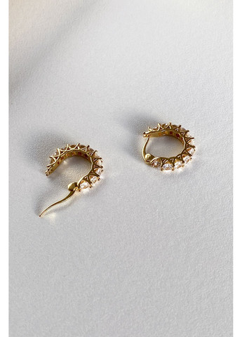 Серьги кольца с цирконием CHICLY (368558755)