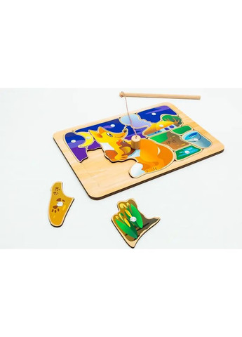 Пазл-сортер магнітний Лисичка-сестричка дерев'яний для дітей від 3 років в асортименті Puz-14474 PuzzleOK Дер9914 (370652456)