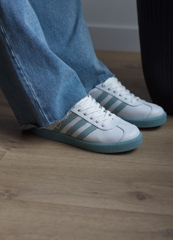 Кроссовки женские из натуральной кожи Газель Zlett 1212 белые демисезоны (317234925)