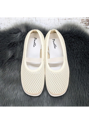 Балетки жіночі бежеві сітка з еко-шкірою Paolla (342058692)