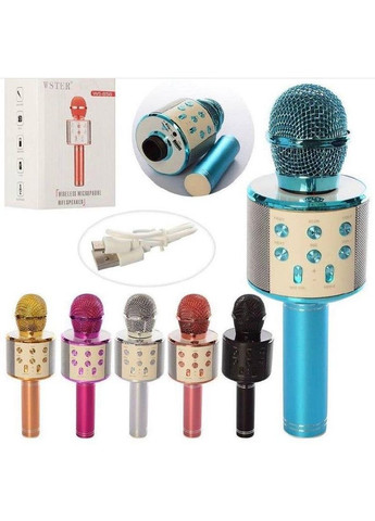 Дитячий музичний мікрофон Bluetooth WS-858 Бездротової мікрофон караоке Metr+ (327797463)