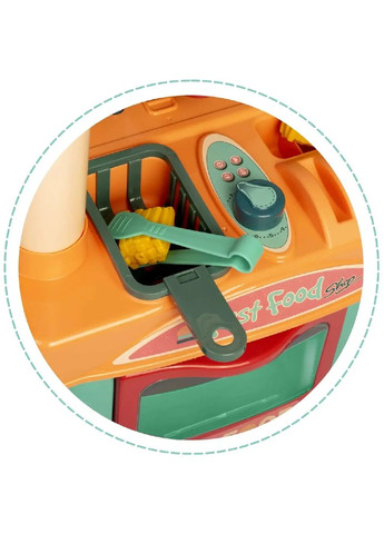 Дитяча іграшкова пластикова кухня на колесах ігровий набір для дітей дівчаток хлопчиків 79х26х90 см (477139-Prob) Unbranded (294908241)