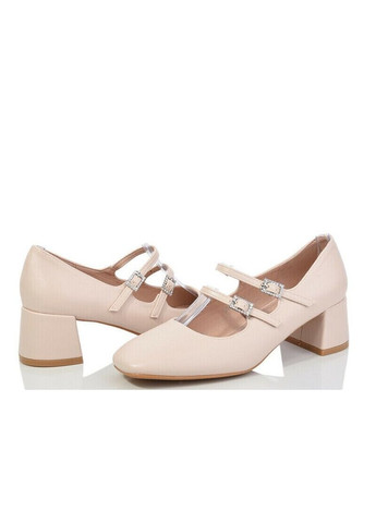 Loretta Бежевые женские туфли на ремешках в стиле Мэри Джейн мери джейн бежевый з искусственная кожа, китай — всесезон (328390720)