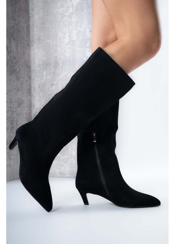 сапоги женские where uweare ne092f-q811-p200 натуральная замша черные 346783 Where Uwear